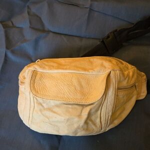 Chic Tan Leather Waist Bag